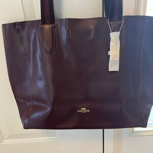 NWT COACH raspberry derby tote